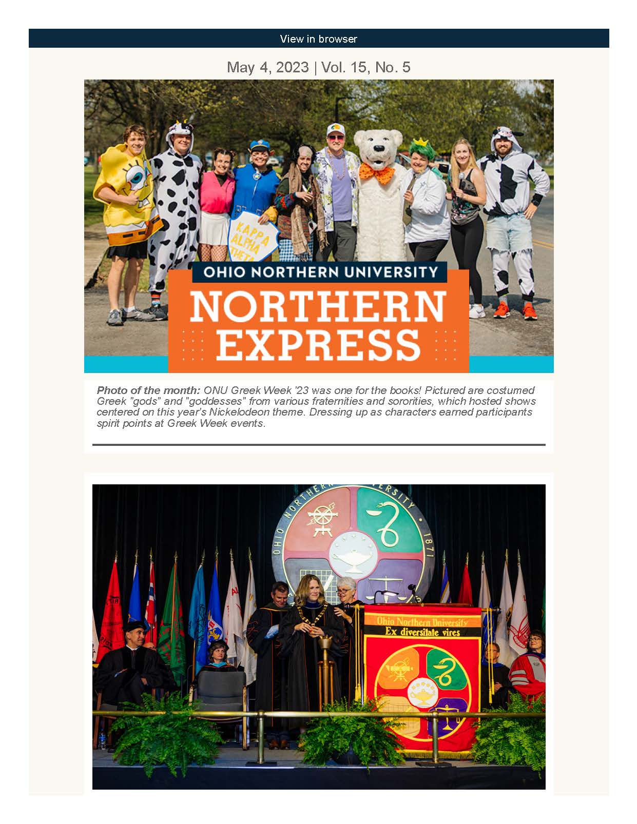 This is a screenshot of the front page of Northern Express
