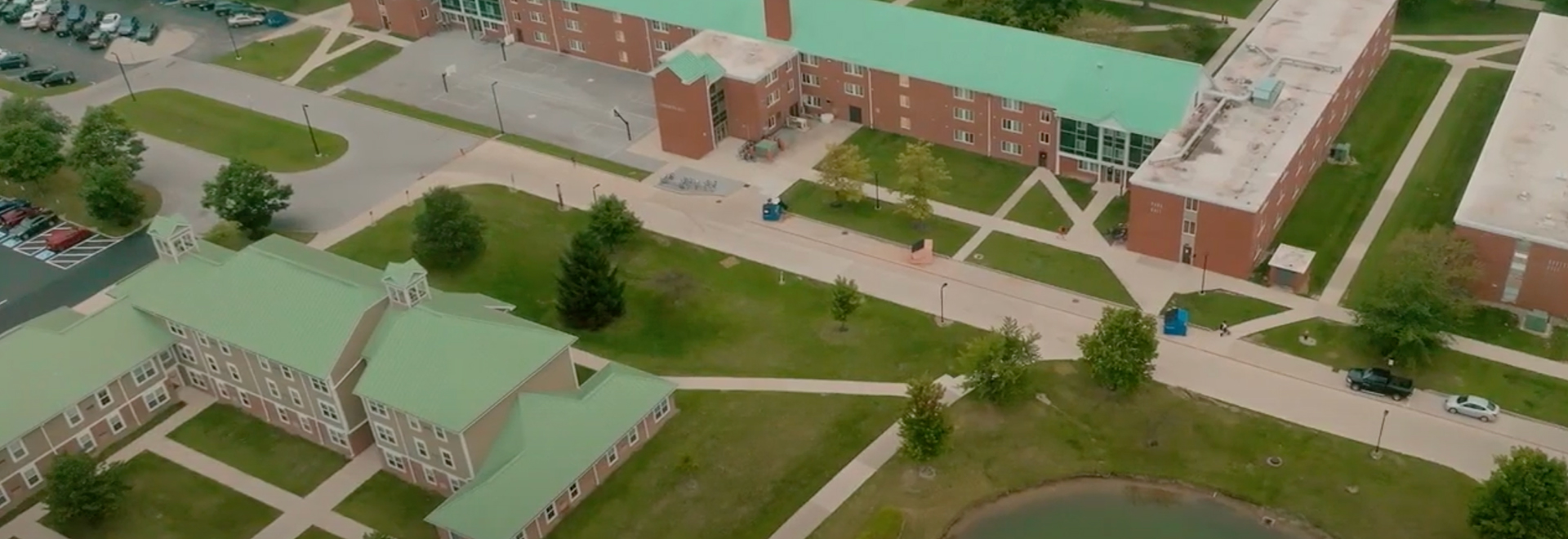 An arieal view of ONU's housing section of campus
