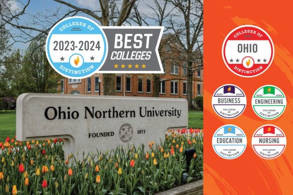 News Article Image - Ohio Northern University honored as a 2023-2024 College of Distinction for its hands-on learning and student success